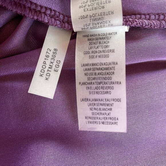 NWT Kensie Women's Boat Neck Velvet  Midi Dress, Purple (Eggplant), Size S - Picture 9 of 11